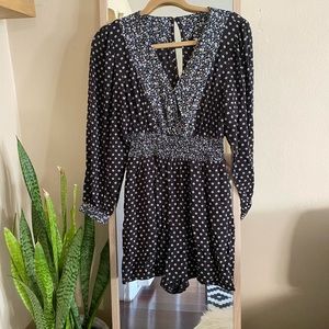 American Eagle Outfitters Black and White Floral Dress